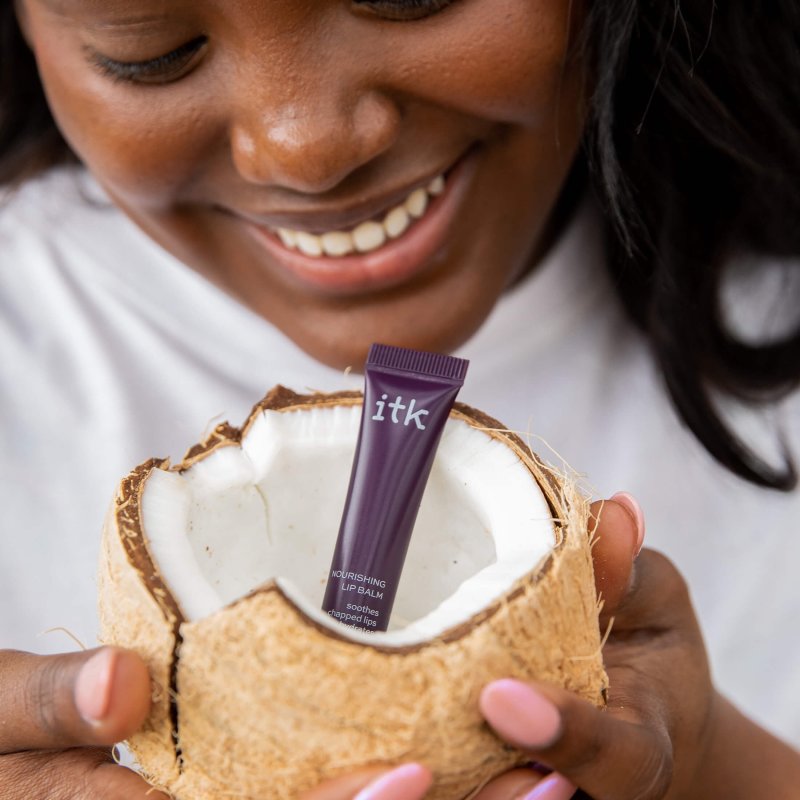 ITK NOURISHING LIP BALM WITH SHEA BUTTER COCONUT OIL VITAMIN E 2 FL. OZ