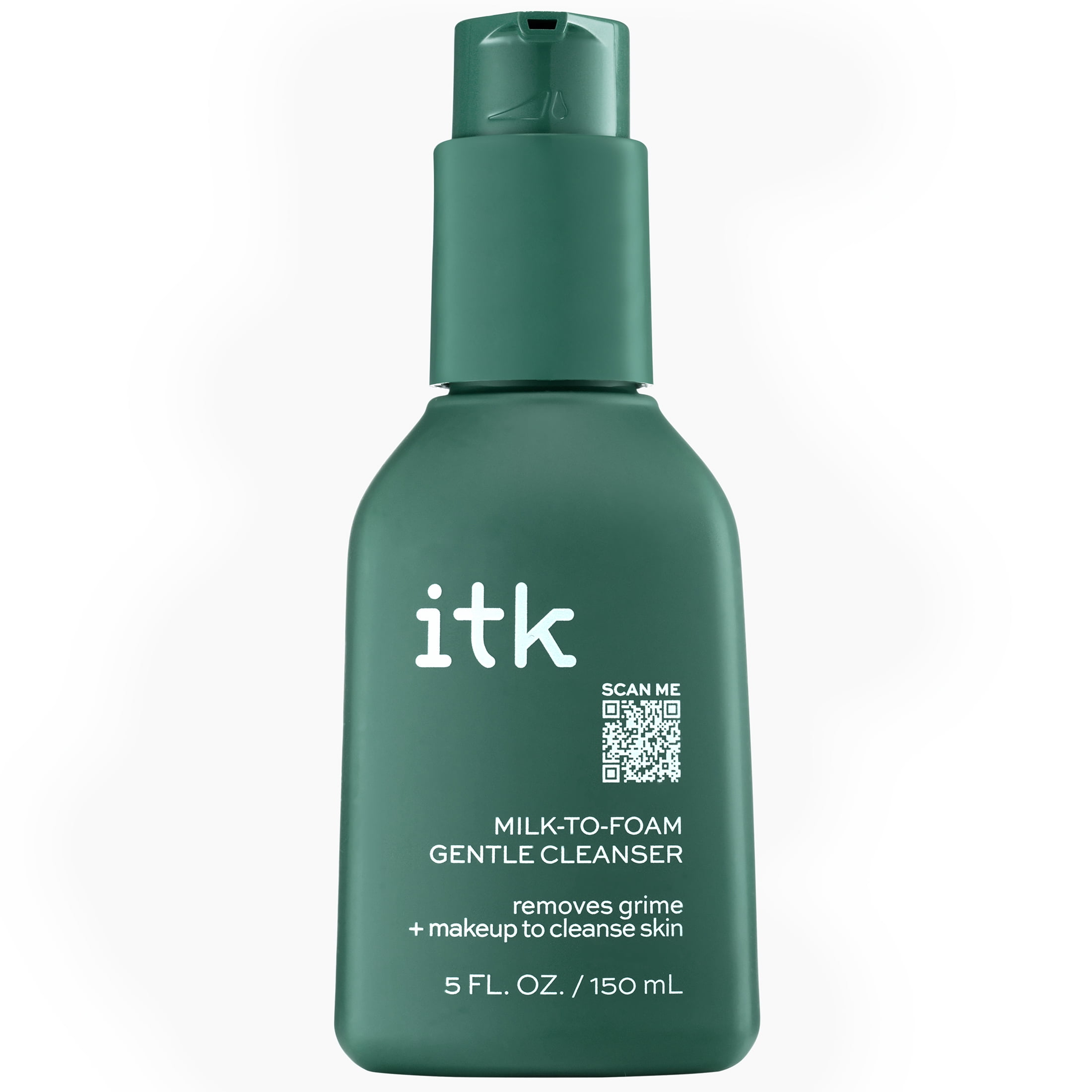 ITK SKINCARE MILK-TO-FOAM GENTLE CLEANSER WITH PROVITAMIN B5 2-IN-1 FACE WASH MAKEUP REMOVER 5 OZ