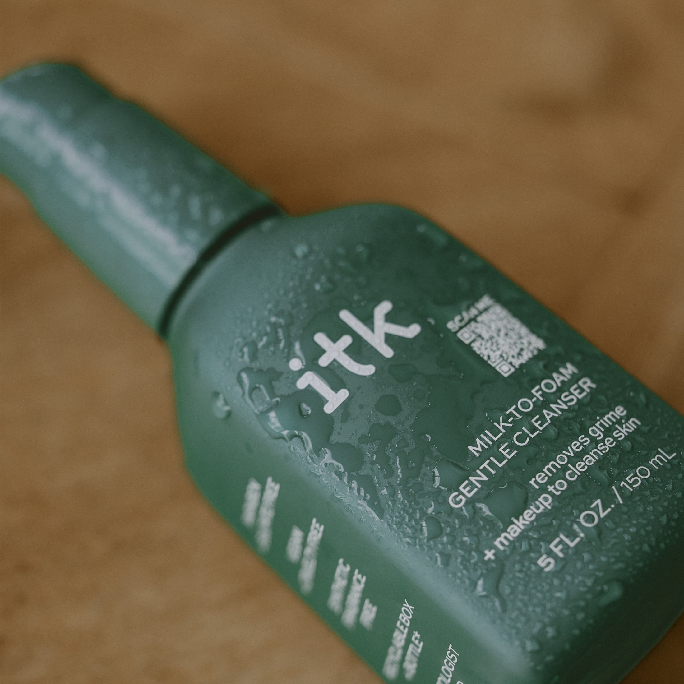 ITK SKINCARE MILK-TO-FOAM GENTLE CLEANSER WITH PROVITAMIN B5 2-IN-1 FACE WASH MAKEUP REMOVER 5 OZ