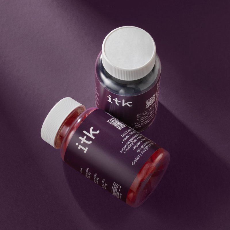 ITK DAILY CLEAR SKIN SUPPLEMENT PROBIOTICS ZINC MIXED BERRY 30-DAY SUPPLY 60 CT