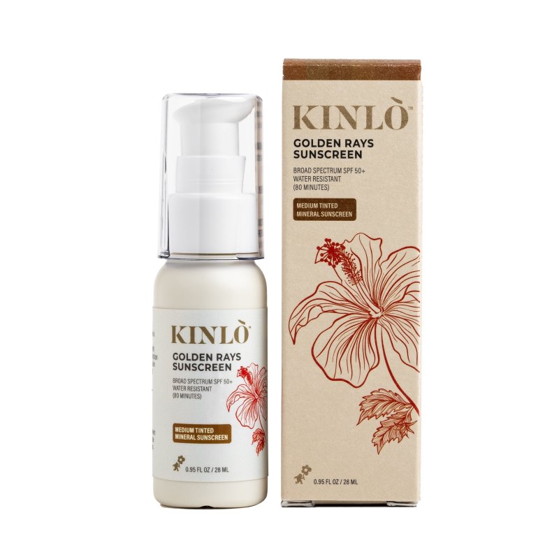 KINLO GOLDEN RAYS TINTED SUNSCREEN SPF 50 ACTIVE MINERAL SUNSCREEN REEF SAFE WATER