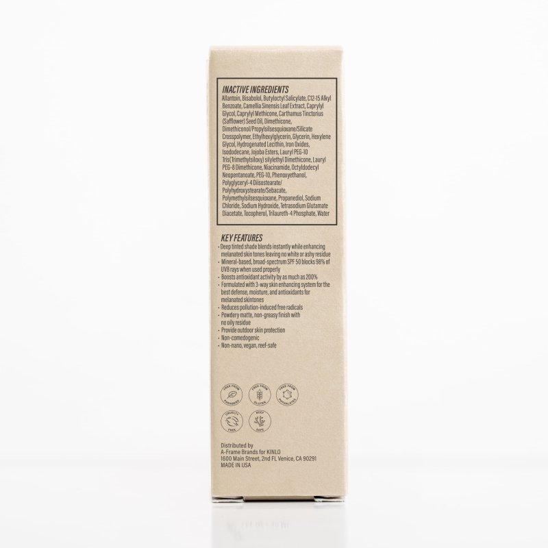 KINLO GOLDEN RAYS TINTED SUNSCREEN SPF 50 ACTIVE MINERAL SUNSCREEN REEF SAFE WATER