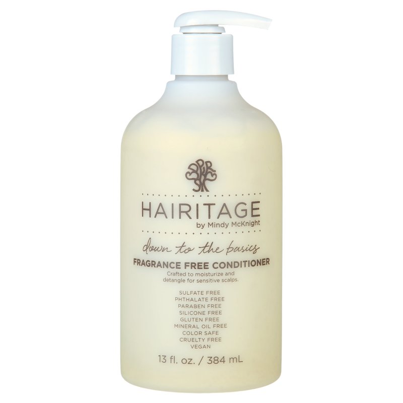 HAIRITAGE FRAGRANCE FREE DETANGLING HAIR CONDITIONER VITAMIN E SULFATE FREE 13 OZ