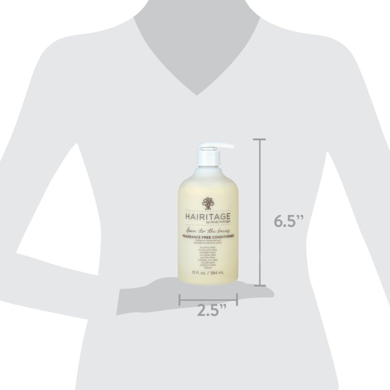 HAIRITAGE FRAGRANCE FREE DETANGLING HAIR CONDITIONER VITAMIN E SULFATE FREE 13 OZ