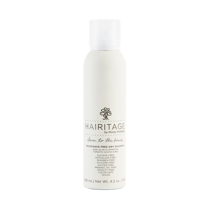 HAIRITAGE FRAGRANCE FREE DRY SHAMPOO SENSITIVE SCALP SULFATE FREE 4.2 OZ