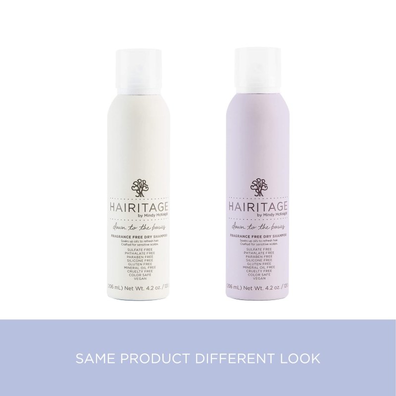 HAIRITAGE FRAGRANCE FREE DRY SHAMPOO SENSITIVE SCALP SULFATE FREE 4.2 OZ