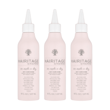 HAIRITAGE APPLE A DAY APPLE CIDER VINEGAR SULFATE FREE SHAMPOO HAIR RINSE AND SCALP SCRUB 8 OZ PACK OF 3