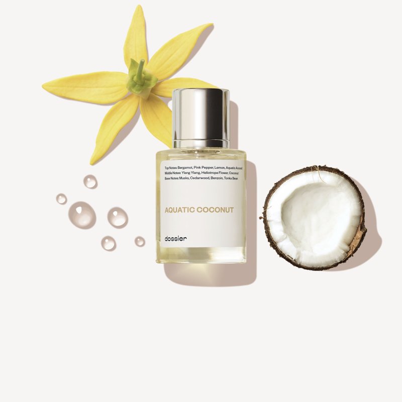 DOSSIER AQUATIC COCONUT EAU DE TOILETTE INSPIRED BY MAISON MARGIELA'S REPLICA BEACH WALK UNISEX PERFUME 1.7 OZ