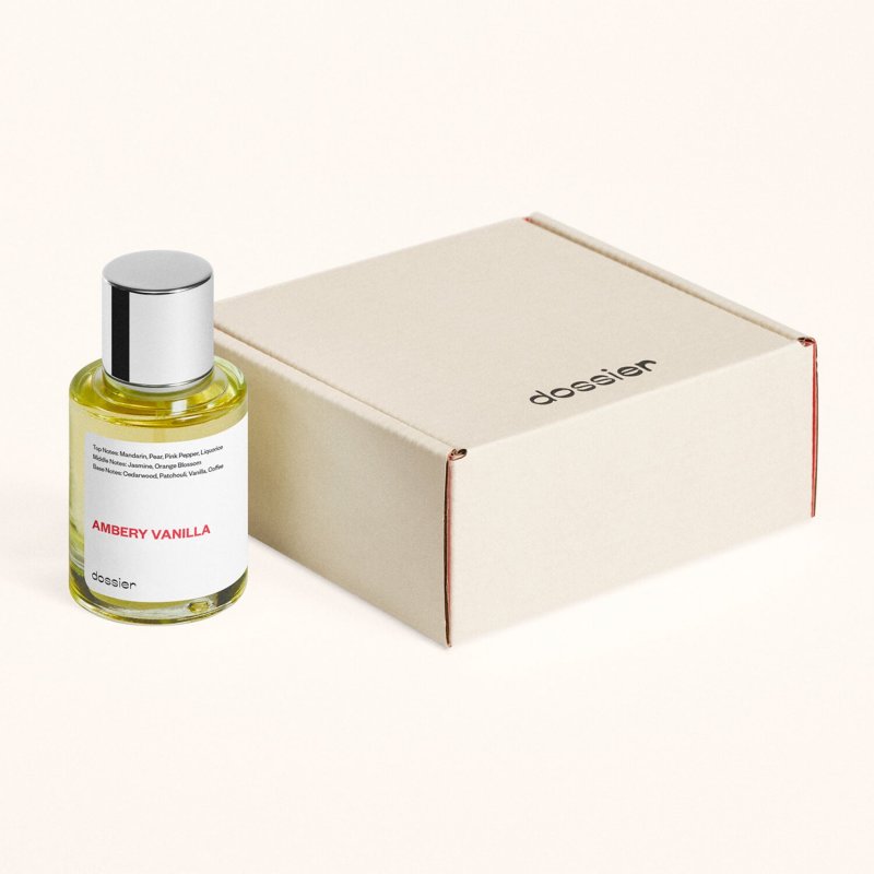 DOSSIER AMBERY VANILLA EAU DE PARFUM INSPIRED BY YSLS BLACK OPIUM WOMEN PERFUME 1.7 OZ