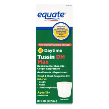 EQUATE NON DROWSY MAXIMUM STRENGTH TUSSIN DM MAX LIQUID 8 FL OZ