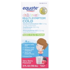 EQUATE KIDS MULTISYMPTOM COLD VERY BERRY LIQUID 4 FL OZ