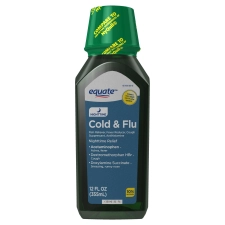 EQUATE NIGHTTIME COLD FLU RELIEF ORIGINAL FLAVOR 12 FL OZ