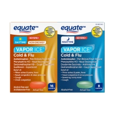 EQUATE VAPOR ICE DAY NIGHT SEVERE COLD FLU CAPLETS COMBO PACK 24 COUNT