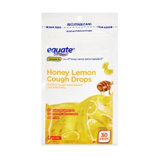 EQUATE HONEY LEMON COUGH DROPS MENTHOL 30 COUNT FOR FAST RELIEF