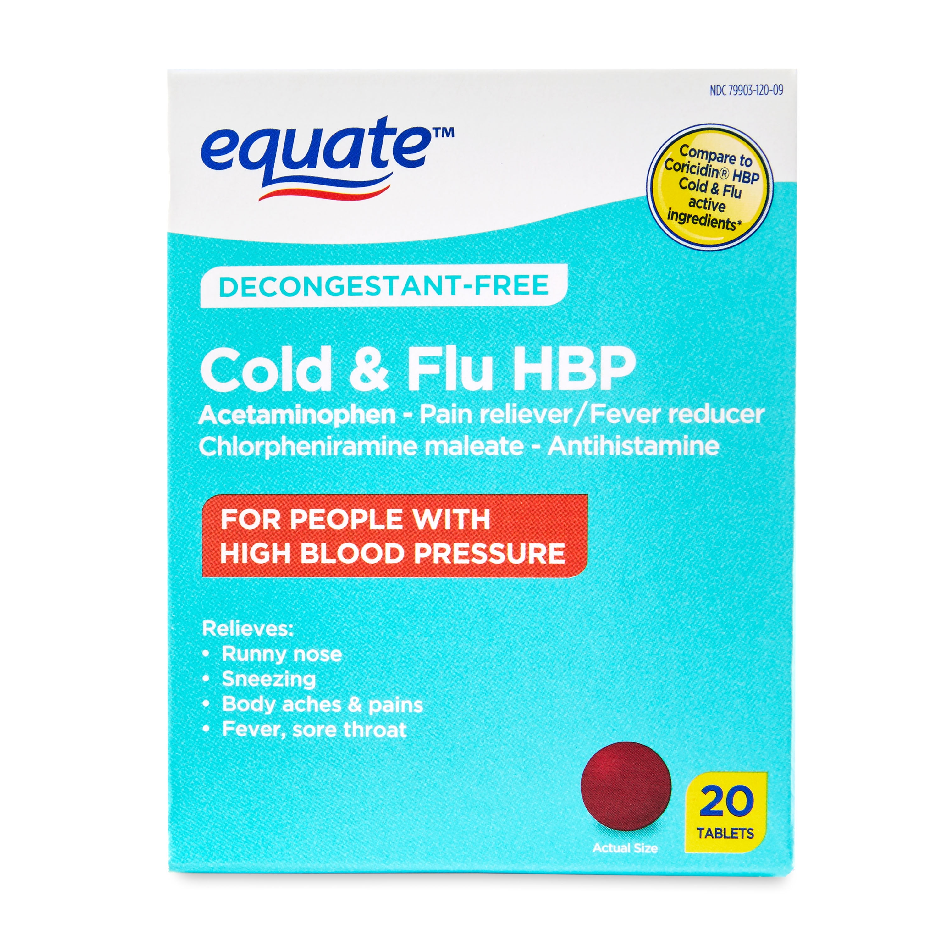EQUATE CLD HBP 20 THREE PACK FOR HIGH BLOOD PRESSURE