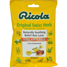 RICOLA SUGAR FREE SWISS HERB COUGH DROPS 19 COUNT PACK OF 2