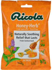 RICOLA HONEY-HERB COUGH SUPPRESSANT THROAT DROPS 24 EA (2 PACK)