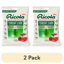RICOLA MAX THROAT CARE SWISS CHERRY COUGH DROPS 34 COUNT X2 COUGH SUPPRESSANT