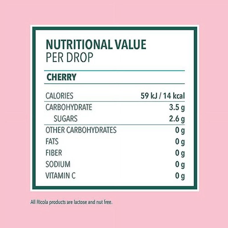 RICOLA CHERRY THROAT DROPS 45 COUNT - SOOTHING HERBAL RELIEF