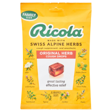 RICOLA ORIGINAL HERB SOOTHING COUGH DROPS 2 PACK THROAT RELIEF COUGH SUPPRESSANT 45 COUNT