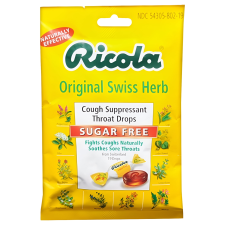 RICOLA SUGAR FREE THROAT DROPS MOUNTAIN HERB 19 EACH PACK OF 4