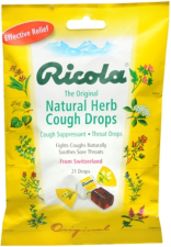 RICOLA NATURAL HERB COUGH DROPS ORIGINAL 21 EACH PACK OF 6 FOR ALL-NATURAL RELIEF