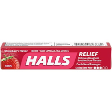 HALLS STRAWBERRY COUGH DROPS 9 CT BOX OF 20