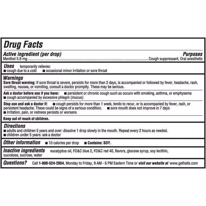 HALLS CHERRY COUGH SUPPRESSANT ORAL ANESTHETIC DROPS 200 COUNT