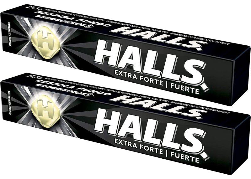 HALLS EXTRA STRONG FORTE MENTHOL THROAT DROPS LEVEL 5 TWO PACKS OF 10 DROPS 20 TOTAL DROPS FOR AMERIKASEPETIM