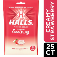 HALLS BREEZERS DROPS COOL BERRY 25 EACH PACK OF 2