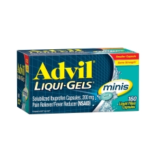 ADVIL LIQUI-GELS MINIS HEADACHE FEVER REDUCER CAPSULES 200MG IBUPROFEN 160 COUNT