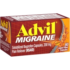 ADVIL MIGRAINE PAIN RELIEVERS - HEADACHE FEVER REDUCER LIQUID FILLED CAPSULES
