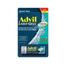 ADVIL LIQUI-GELS MINIS HEADACHE FEVER REDUCER CAPSULES 200 MG IBUPROFEN 8 COUNT
