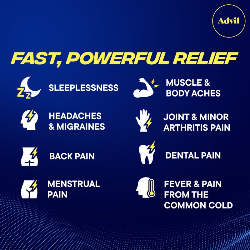 ADVIL PM PAIN RELIEVERS LIQUID FILLED CAPSULE IBUPROFEN DIPHENHYDRAMINE SLEEP AID 80 COUNT