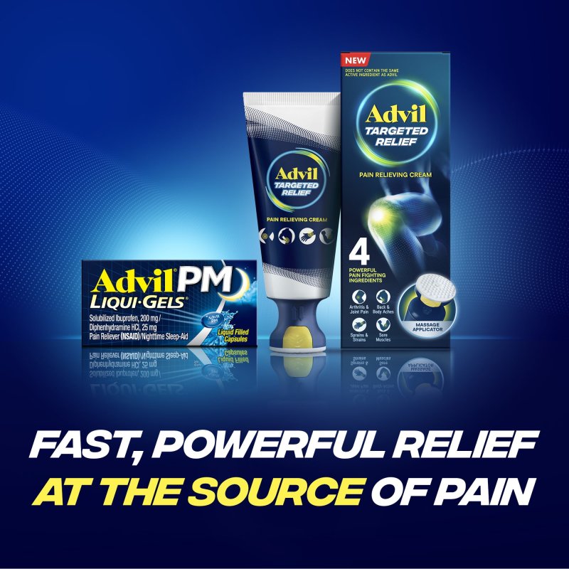 ADVIL PM PAIN RELIEVERS LIQUID FILLED CAPSULE IBUPROFEN DIPHENHYDRAMINE SLEEP AID 80 COUNT