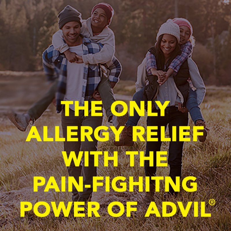 ADVIL ALLERGY & CONGESTION RELIEF TABLETS 50 COUNT PAIN FEVER REDUCER MEDICINE