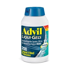 ADVIL LIQUI-GELS MINIS HEADACHE FEVER REDUCER CAPSULES 200MG IBUPROFEN 200CT