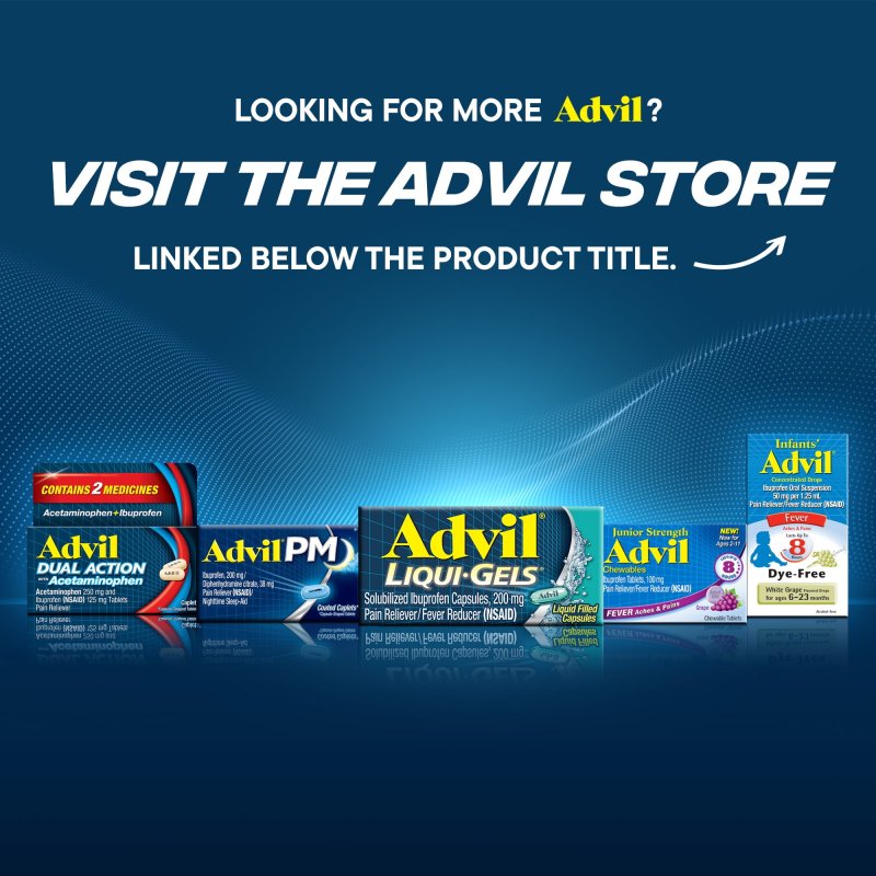 ADVIL LIQUI-GELS 200 MG FOR HEADACHE & FEVER RELIEF, 200 COUNT IBUPROFEN CAPSULES