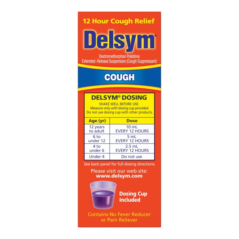 DELSYM ADULT 12-HOUR COUGH RELIEF: POWERFUL LIQUID FOR 12 HOURS, GRAPE FLAVOR - 3 FL OZ
