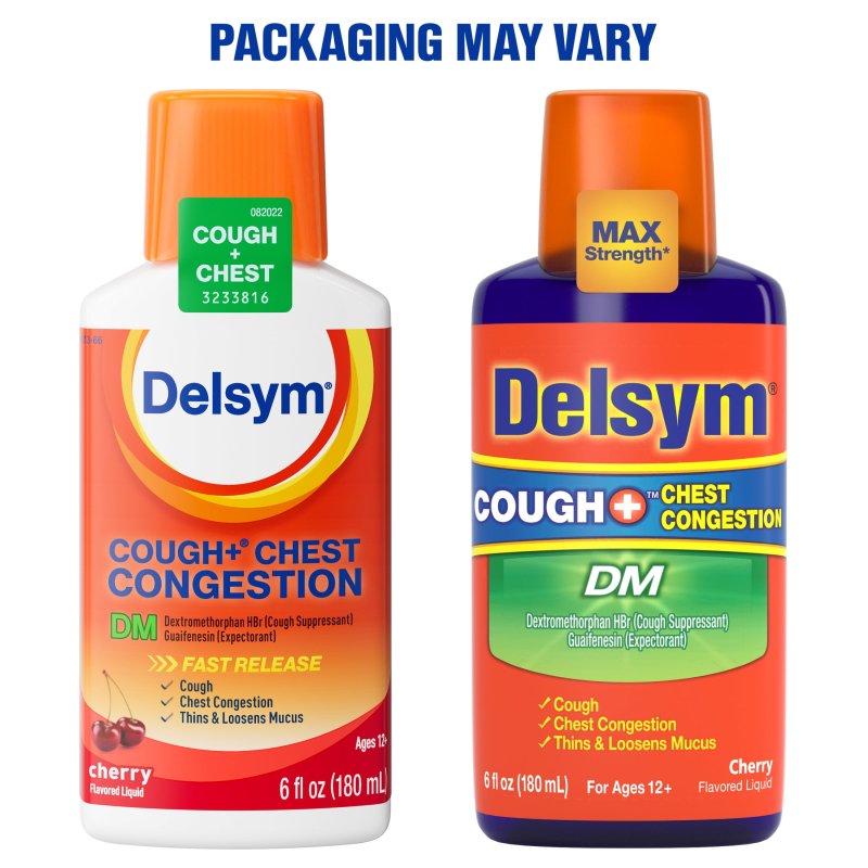 DELSYM MAX STRENGTH DM CHERRY LIQUID 6 FL OZ COUGH CHEST CONGESTION MEDICINE