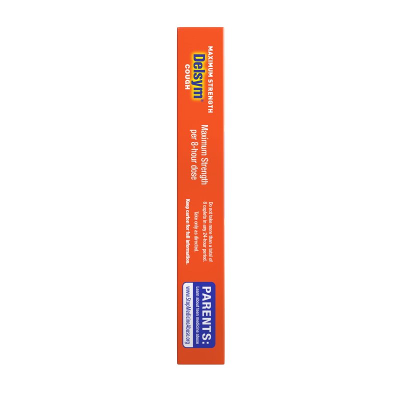 DELSYM COUGH SUPPRESSANT FAST RELEASE CAPLETS 8 HOUR DAY NIGHT 20 COUNT