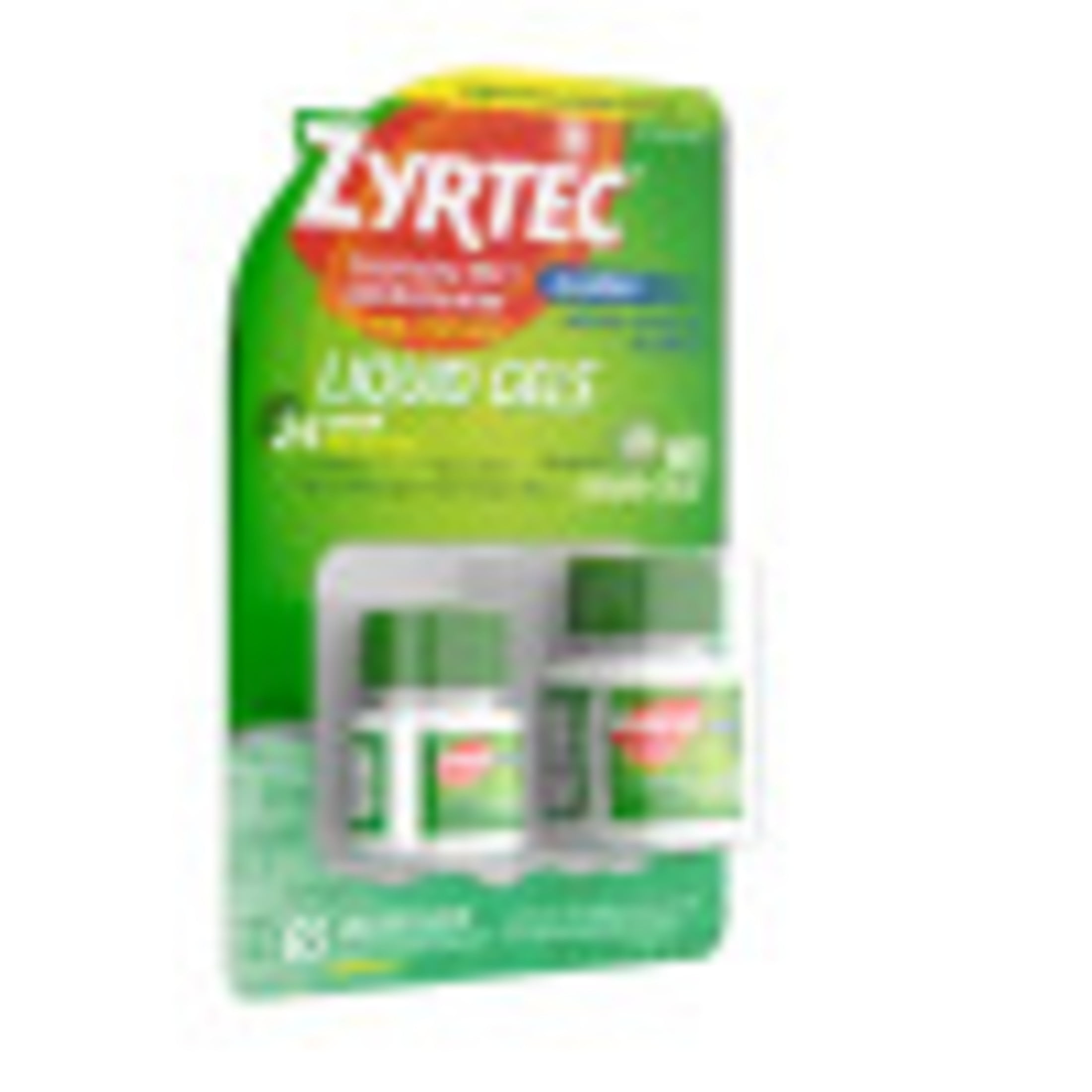 ZYRTEC 24 HOUR ALLERGY RELIEF ANTIHISTAMINE CAPSULES 2 BOTTLES 65 CT