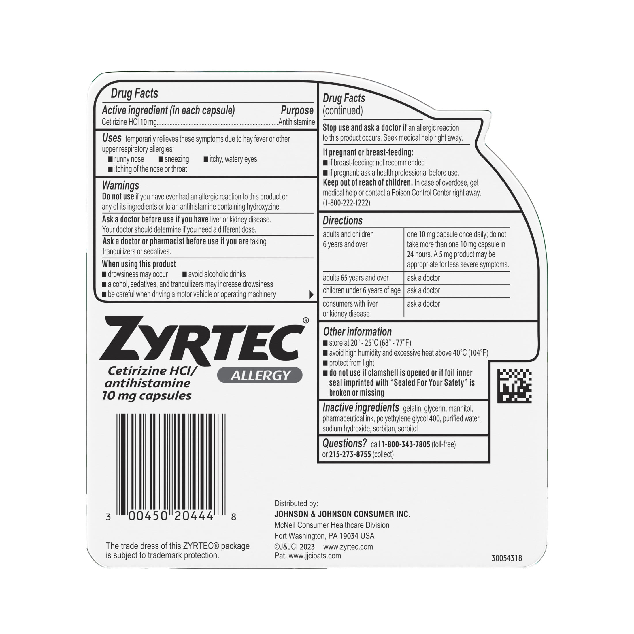 ZYRTEC 24 HOUR ALLERGY RELIEF ANTIHISTAMINE LIQUID GELS 40 CT PACK OF 2