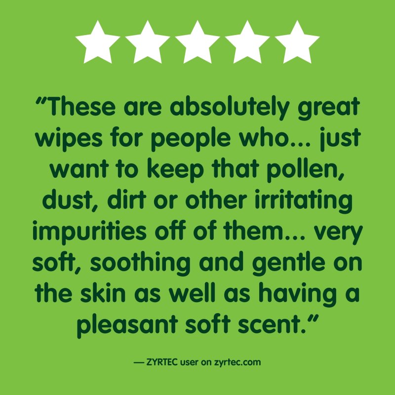 ZYRTEC LITTLE ROCKET SOOTHING FACE WIPES 25 COUNT