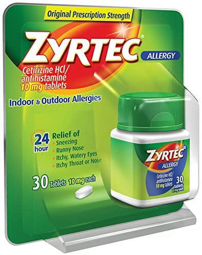 ZYRTEC ALLERGY RELIEF 10MG TABLETS 30 COUNT