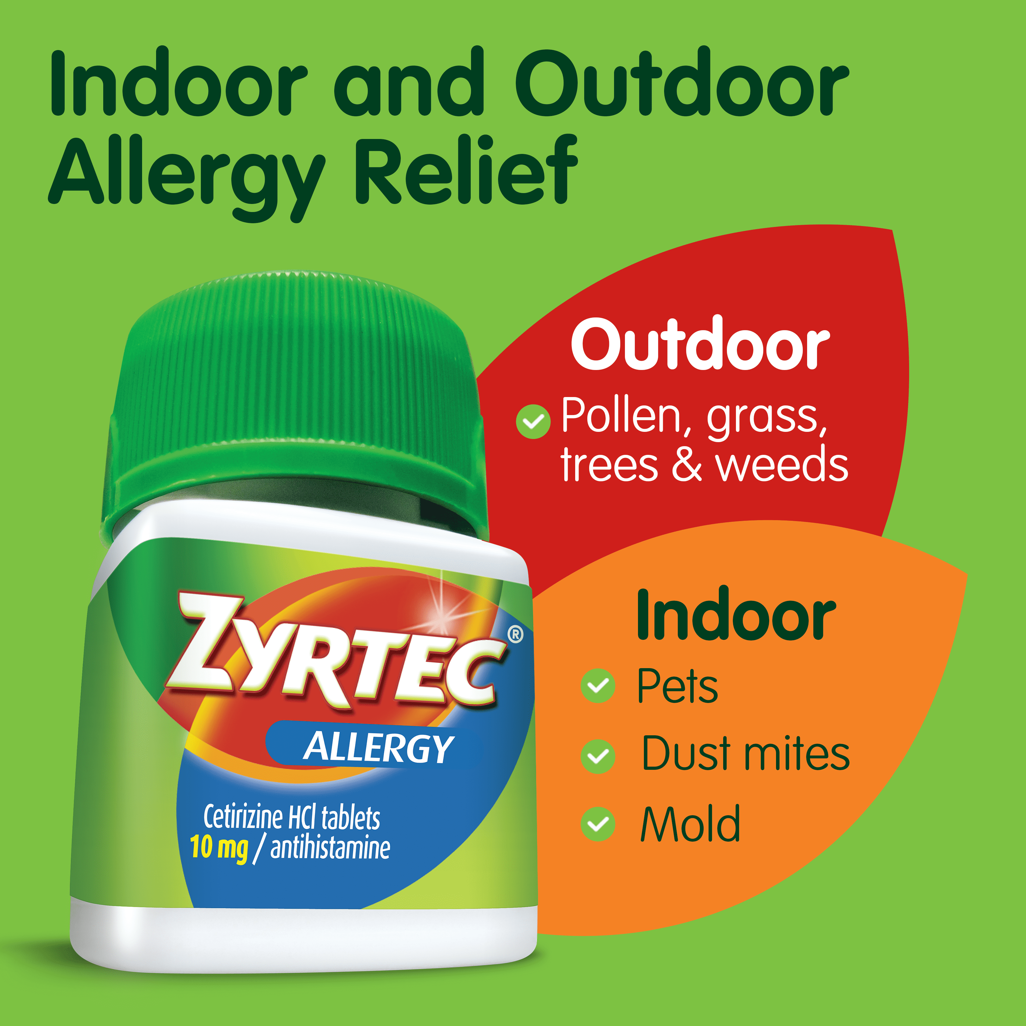 ZYRTEC ALLERGY RELIEF 10MG TABLETS 30 COUNT