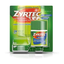 ZYRTEC ALLERGY RELIEF TABLETS 30 COUNT 10MG CETIRIZINE