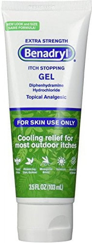 BENADRYL ITCH STOPPING OUTDOOR GEL 3.5 OZ 8-PACK COOLING RELIEF