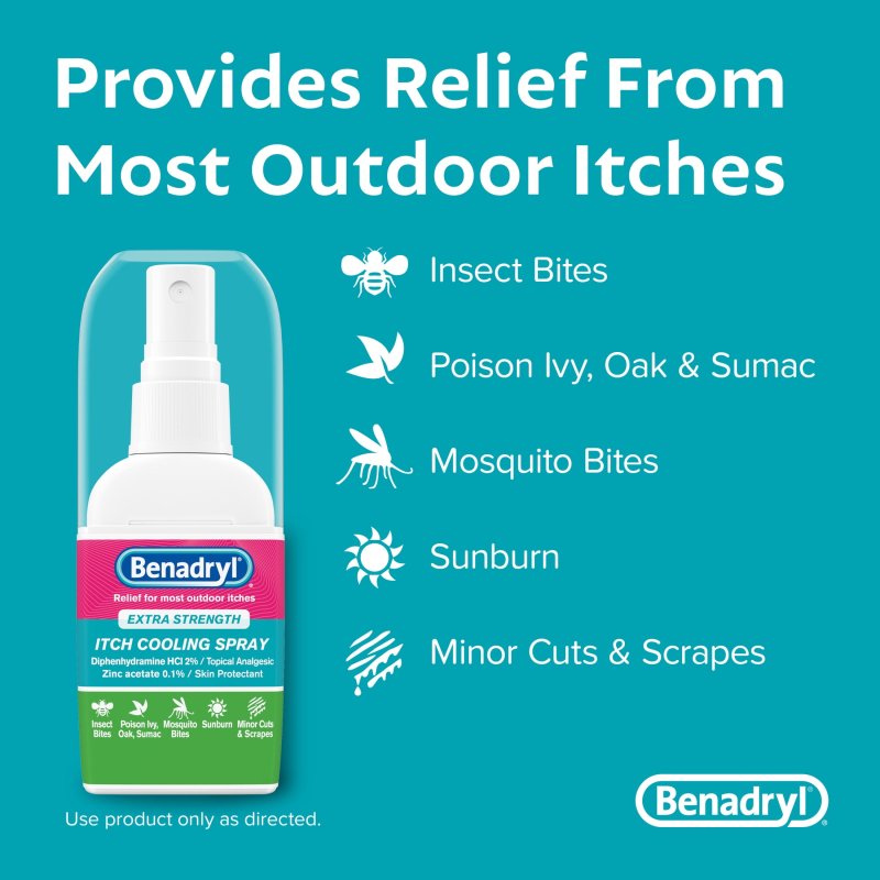 BENADRYL EXTRA STRENGTH ANTI ITCH COOLING SPRAY TRAVEL SIZE 2 FL OZ