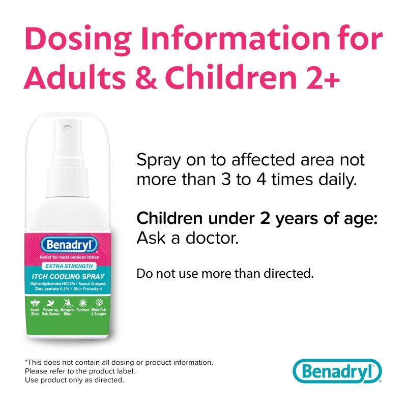 BENADRYL EXTRA STRENGTH ANTI ITCH COOLING SPRAY TRAVEL SIZE 2 FL OZ